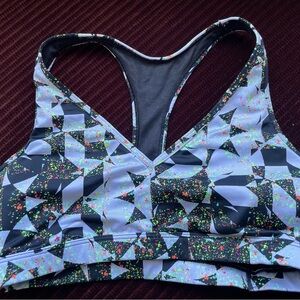 Victoria's Secret Black and White Sports Bra with Racerback